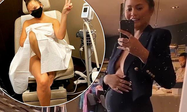 Chrissy Teigen reveals she WAS pregnant during her breast implant removal surgery