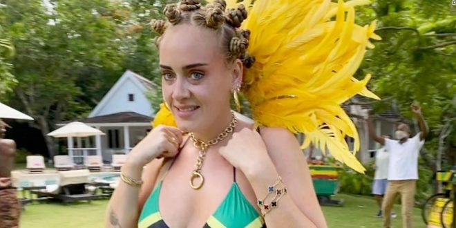 Here’s why Adele was wearing Bantu knots, a Jamaican flag bikini top and other carnival wear