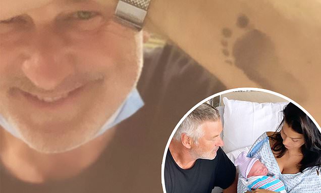 Alec Baldwin shows footprint of newborn son inked on arm after he and Hilaria welcome baby number 5