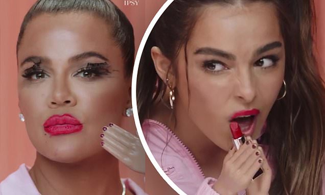 Khloe Kardashian battles new family BFF Addison Rae in a makeup challenge using tiny hands