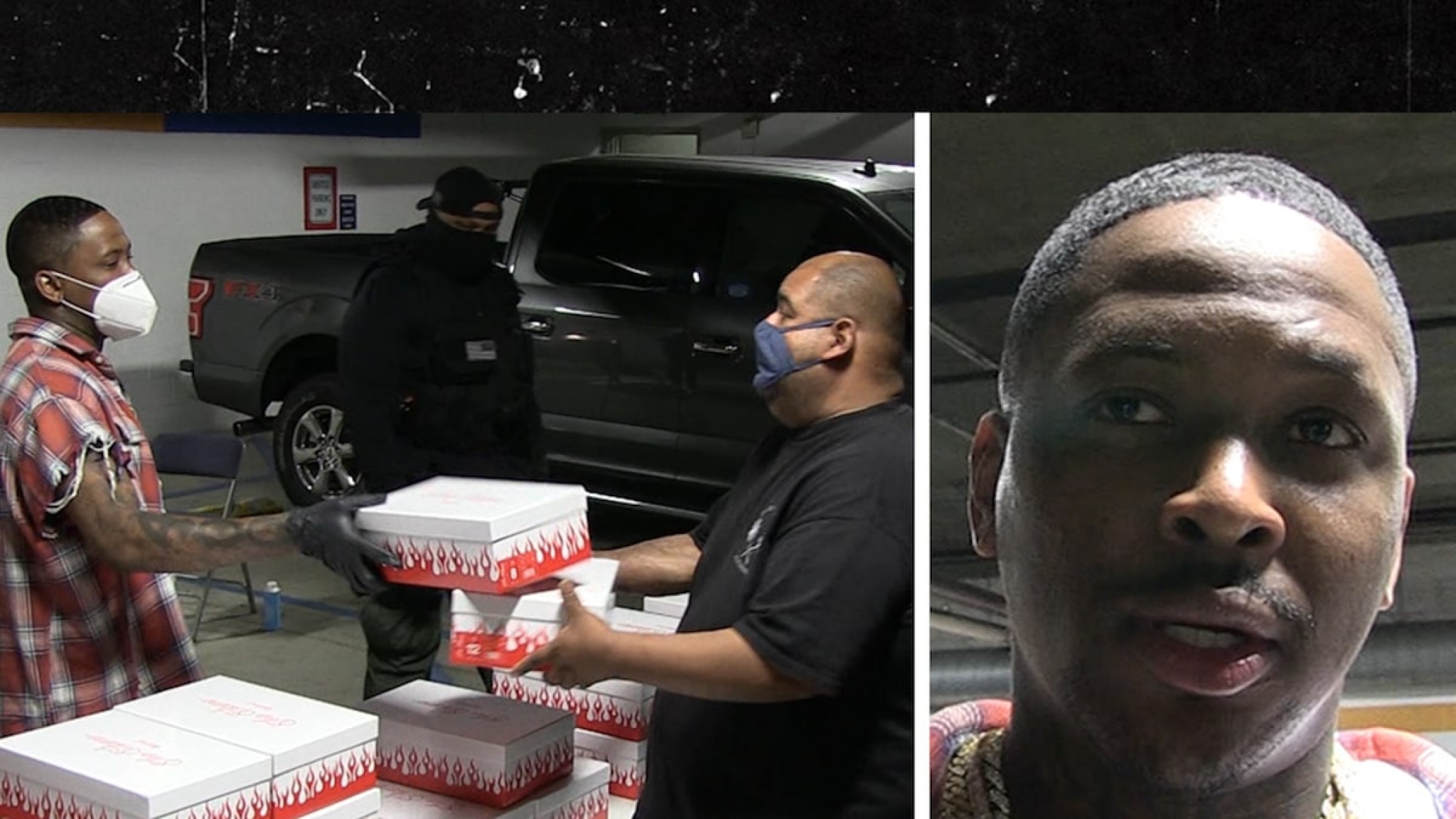 YG Giving Away His $200 Sneakers to Homeless on Skid Row
