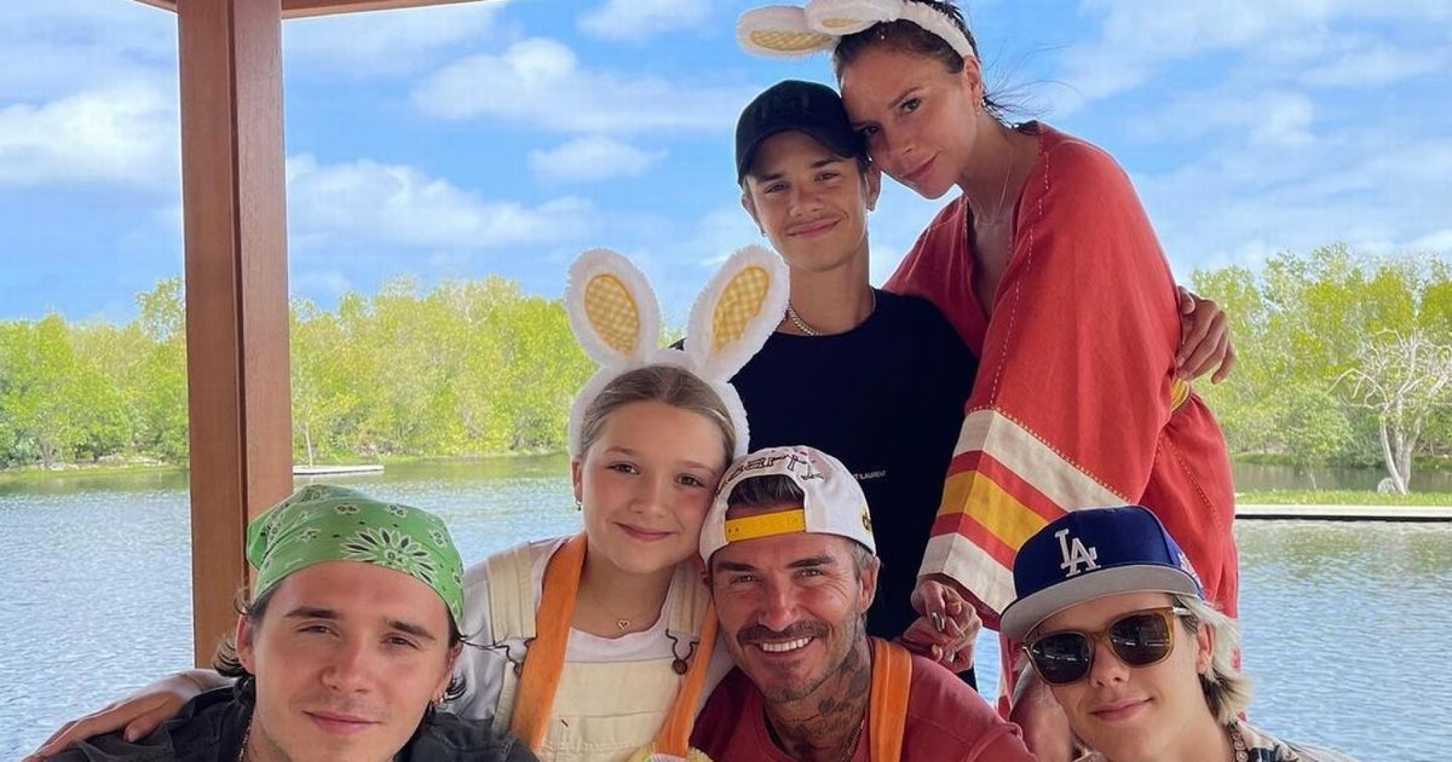 Beckham’s put on giddy display with matching Easter outfits after £500 surprise