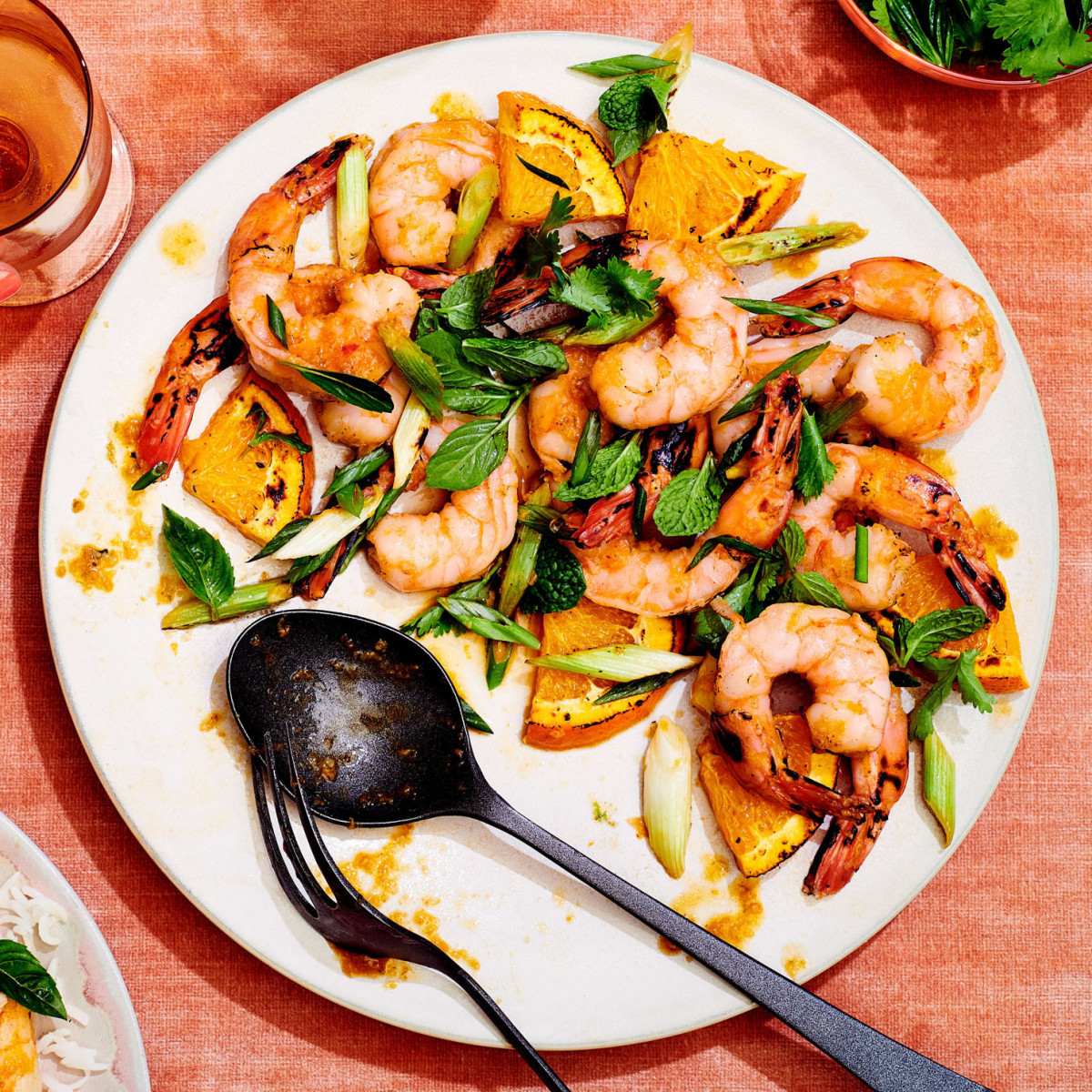 citrus-soy-sriracha broiled shrimp