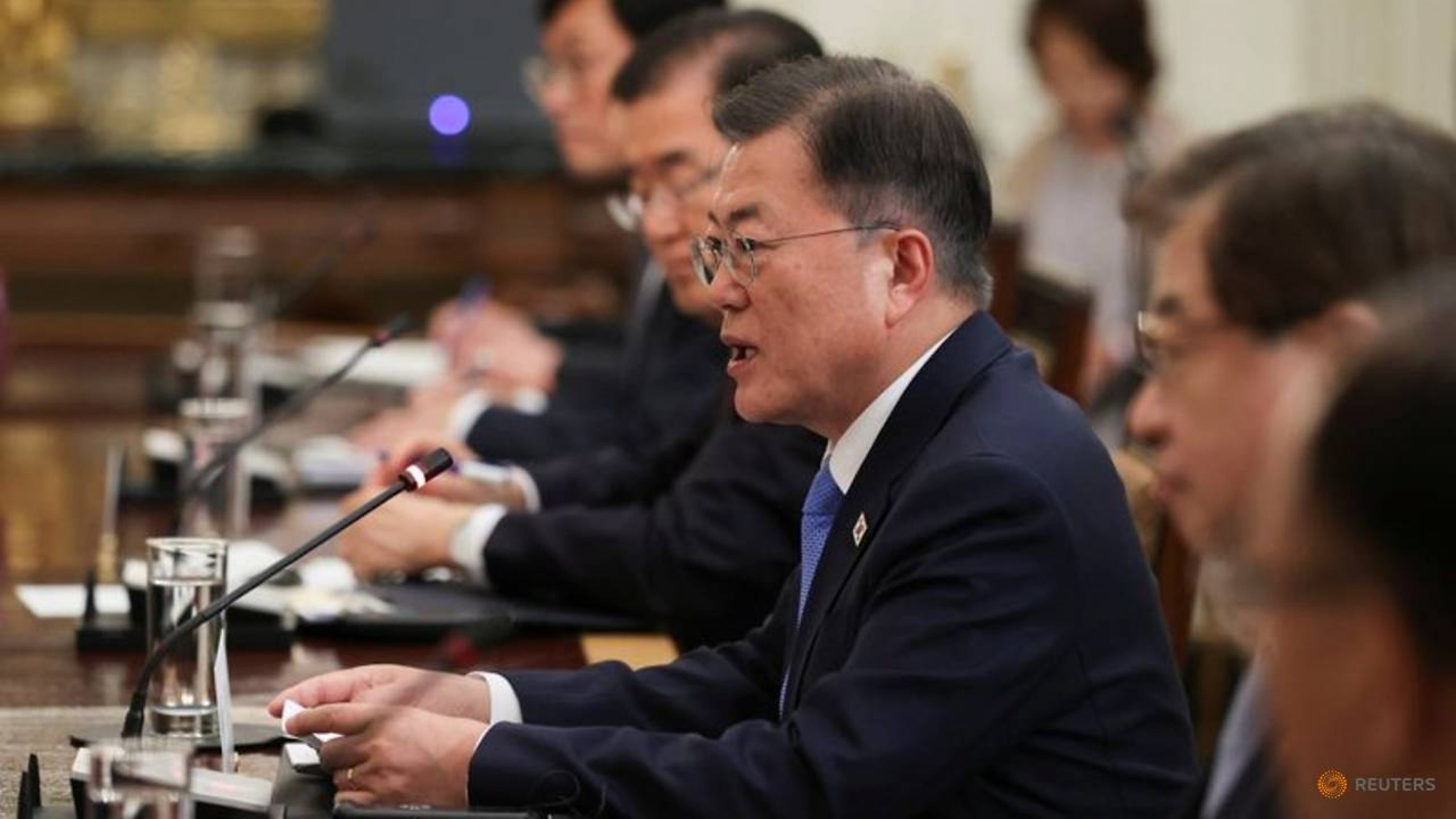 South Korea’s Moon vows to work with US to denuclearise Korean peninsula