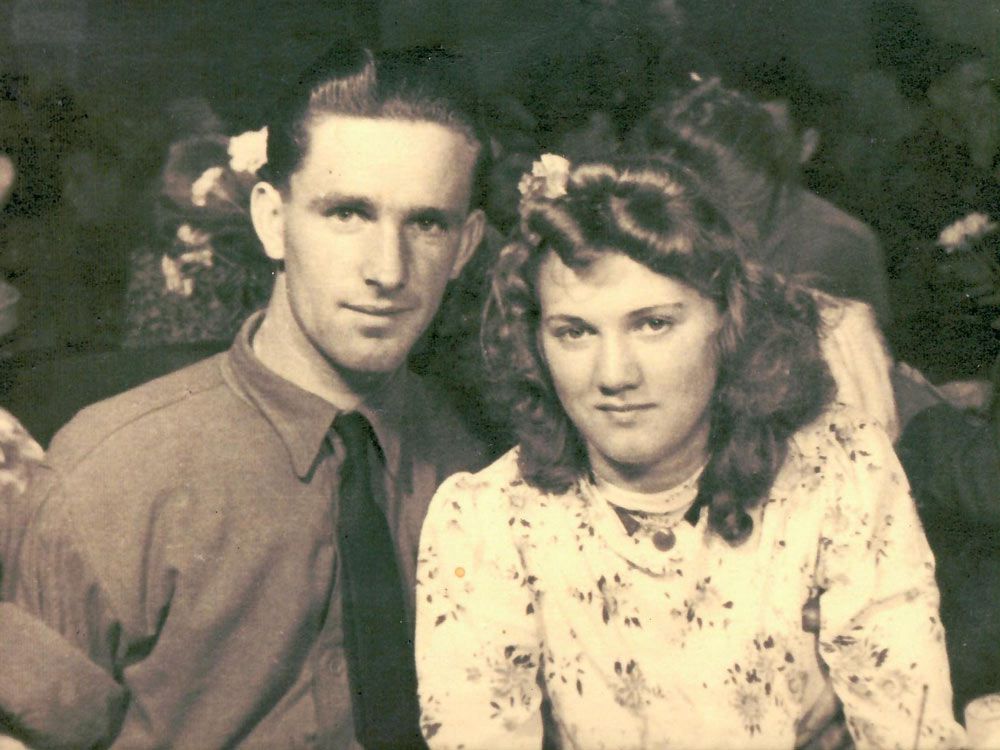 George Dettling and Elizabeth Schutte, both 21, after meeting at a Second World War Victory party in Amsterdam in May 1945.