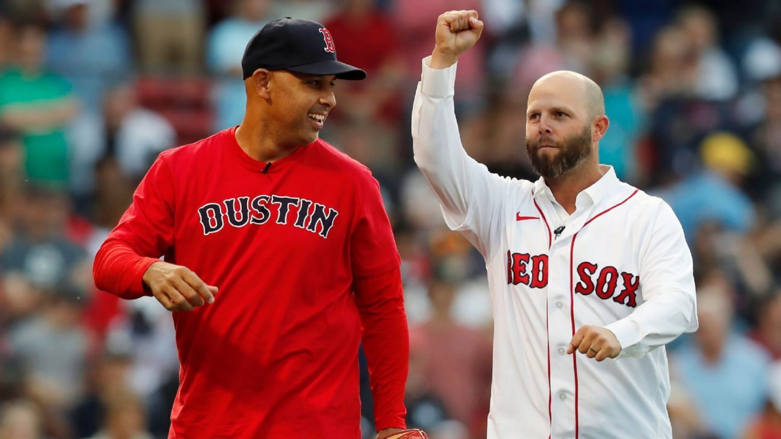 Red Sox past, present honor beloved Pedroia