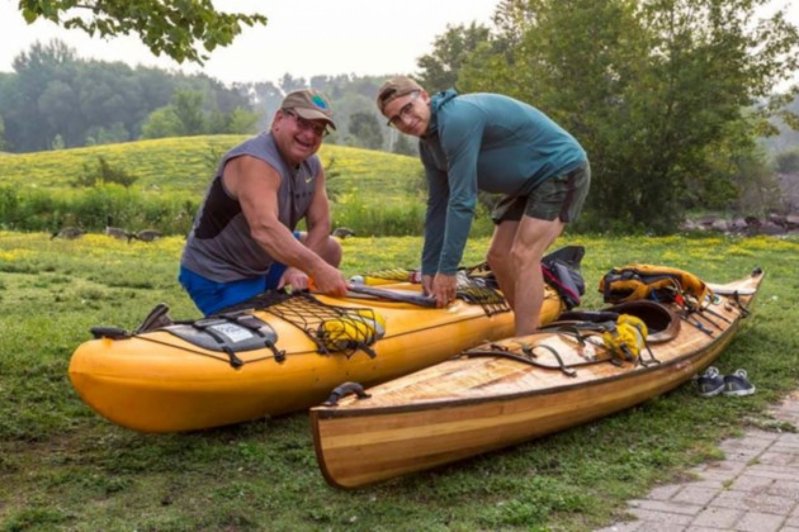 Father-son team kayaking Lake Superior for a worthy cause