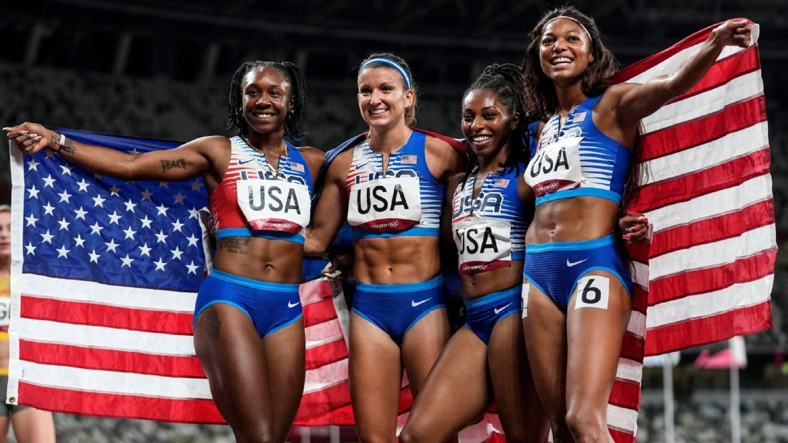 U.S. relay wins silver; Hassan denied track triple