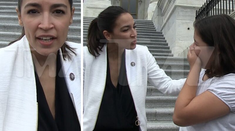 Rep. Alexandria Ocasio-Cortez Swarmed by Young Fans on Capitol Hill