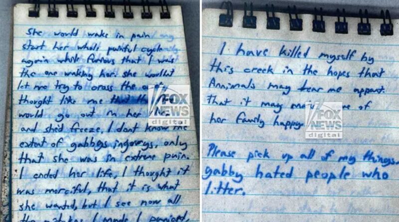 Brian Laundrie’s Notebook Revealed, Admits Killing Gabby Petito