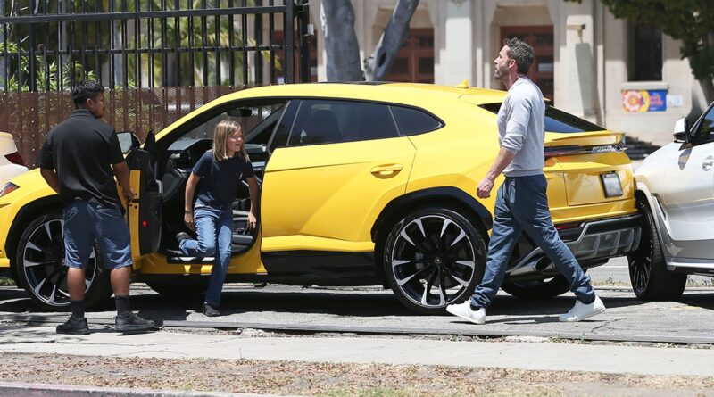 Ben Affleck’s 10-Year-Old Son Takes Wheel of Lamborghini and Hits Car