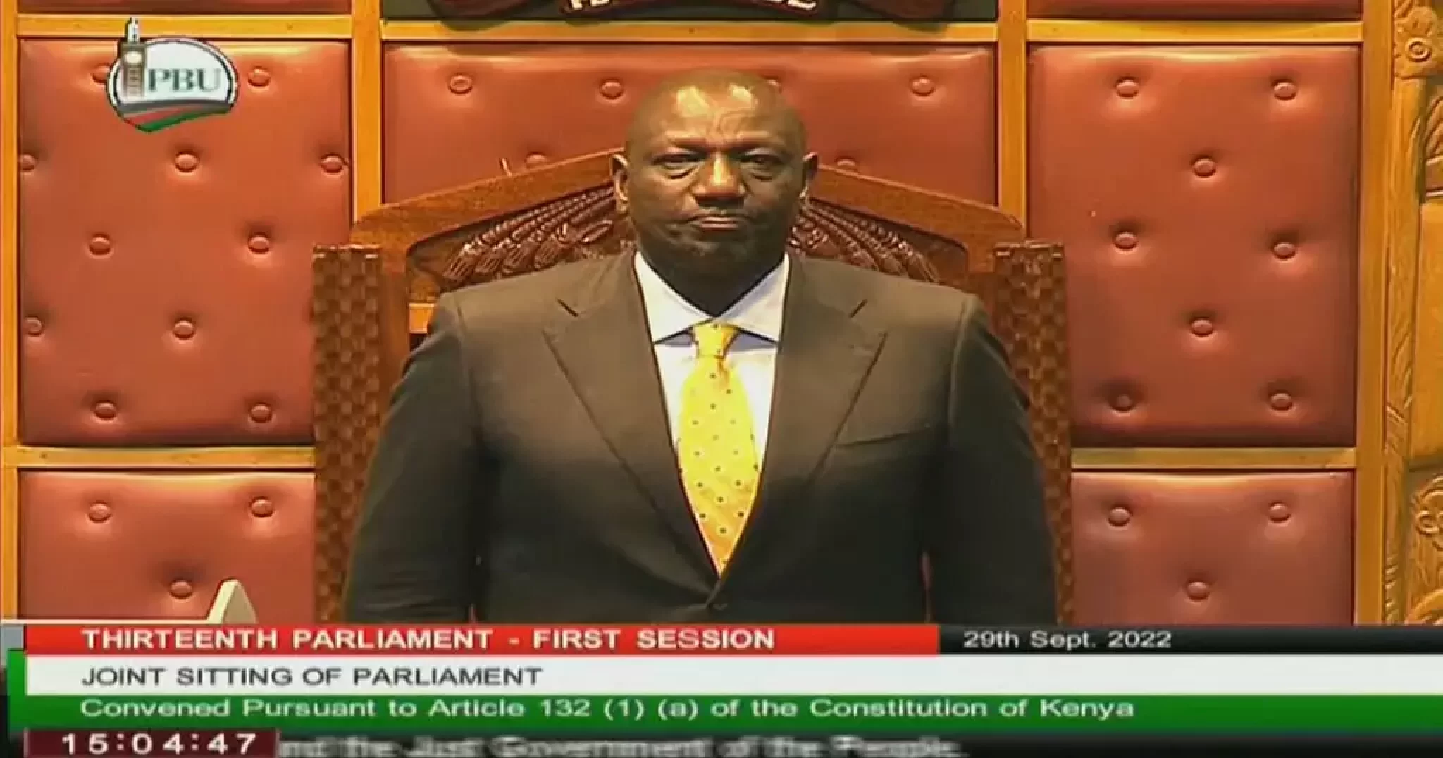 Recently-elected Kenya President addresses Parliament