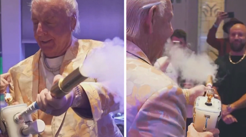 Ric Flair Gets Fans Stoned With Weed Blower, Wooo!