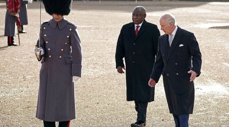 Britain’s King Charles III hosts South Africa president for first state visit of his reign