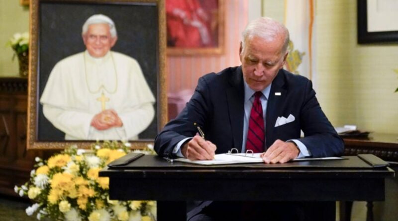 Biden visits Vatican embassy to pay respects to Benedict XVI