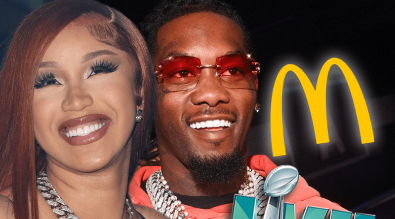 Cardi B and Offset Shoot Valentine’s Day-Themed McDonald’s Super Bowl Ad
