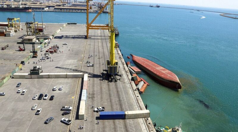 Tanzanian cargo ship overturns in Iranian port