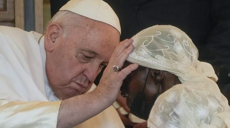 Pope Francis listens to horrible tales of war victims in DRC:  ‘Your tears are my tears”