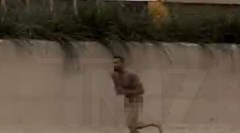 Video Shows Man Running Naked Along Texas Freeway