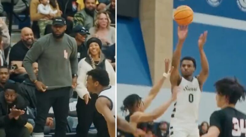 Injured LeBron James Attends Son’s Playoff Game, Bronny Goes Off!