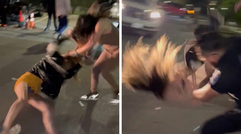 Wild Video Shows WWE-Style Rumble Outside Texas Club