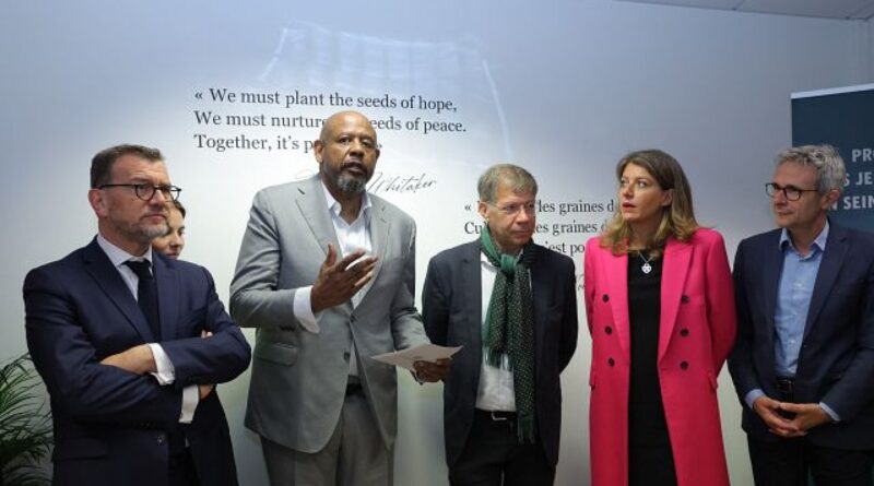 Actor Forest Whitaker unveils a training centre for his NGO near Paris