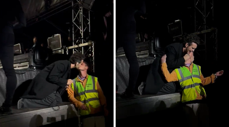 Taylor Swift’s BF Matty Healy Kisses Security Guard During His Concert