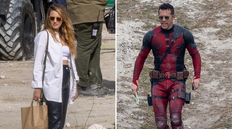 Ryan Reynolds Gets Visit From Blake Lively, Kids on ‘Deadpool 3’ Movie Set