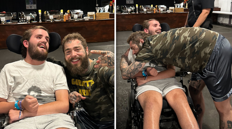 Post Malone Meets Fan Who Suffered Brain Hemorrhage Backstage at Show