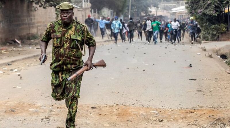 Violent clashes in first of three days of protests called by Kenyan opposition