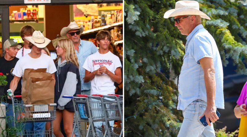 Kevin Costner Takes Kids To Aspen For Summer Vacation