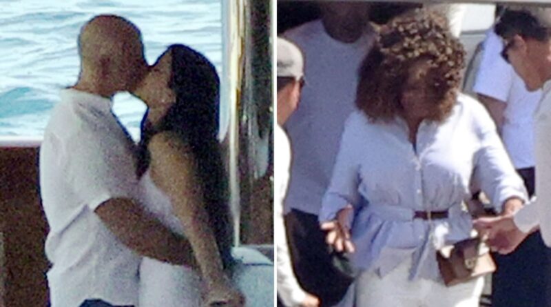 Jeff Bezos, Lauren Sanchez Host Oprah on Superyacht, Still Pack on the PDA