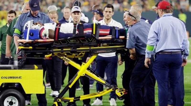 Pats-Packers suspended after Bolden carted off