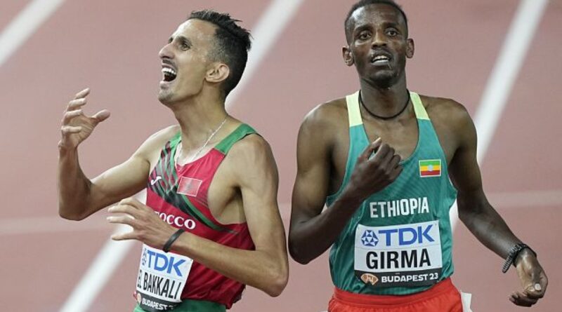 Morocco’s El Bakkali wins new world championship title in the 3,000-meters steeplechase