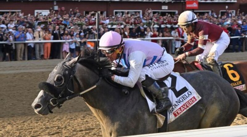 Arcangelo wins Travers; day marred as 2 colts die