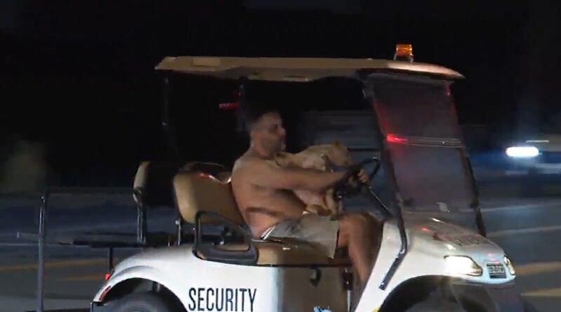 Shirtless Man in Golf Cart Leads Los Angeles Cops On Slow-Speed Pursuit