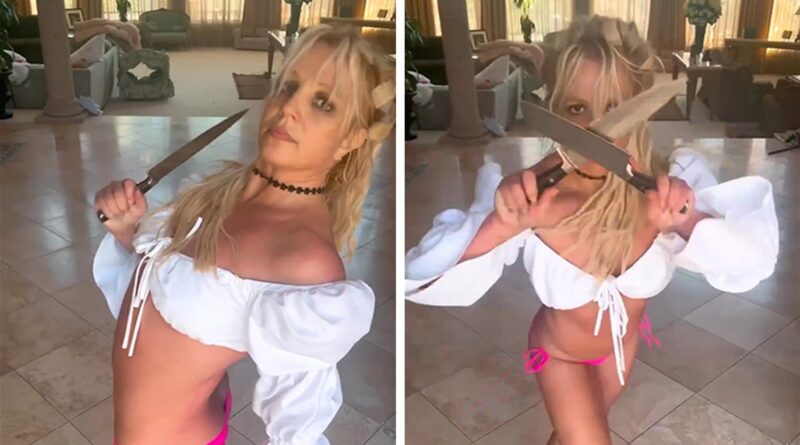 Britney Spears Insists Knives Are Rented Props, Pleads With Fans Not to Worry