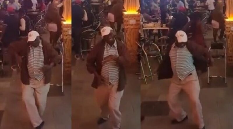 See what an intoxicated ‘MBABA’ was filmed doing in a popular city club – Pombe sio supu (VIDEO).
