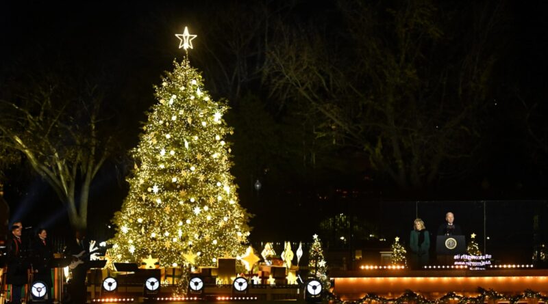 Winds Topple National Christmas Tree Outside White House