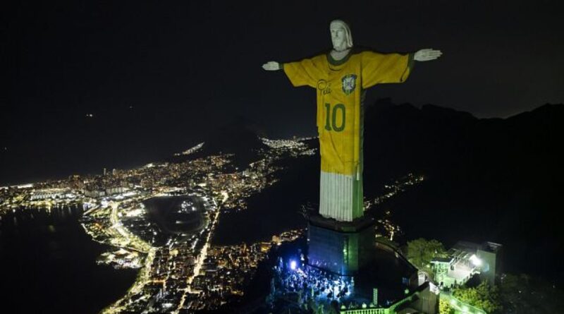 Christ the Redeemer statue dons Pelé jersey to mark one year since soccer legend’s death