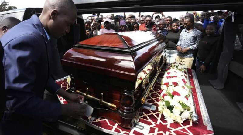 Kenyans pay tribute to Kelvin Kiptum as his casket heads home for burial