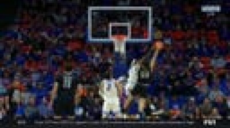 Boise State’s O’Mar Stanley comes up with a big block to prevent Nevada from extending the lead