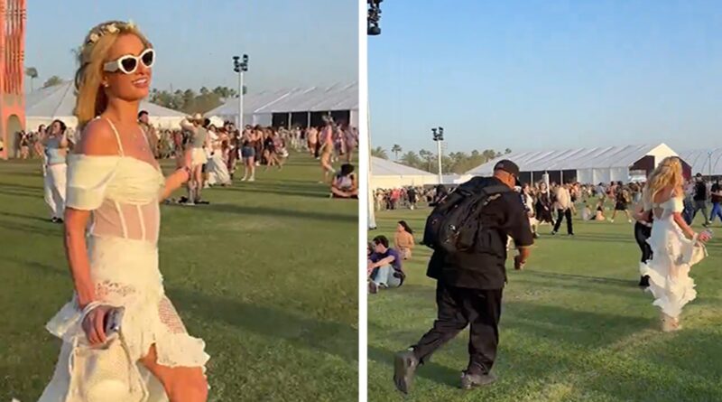 Paris Hilton Recreates Her Viral 2022 Coachella Security Chase Video