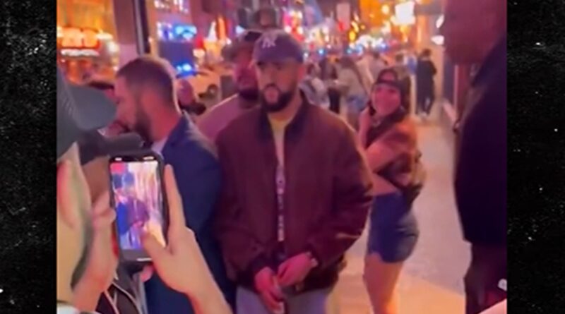 Bad Bunny Looks Miserable As He’s Mobbed By Nashville Fans Taking Pics