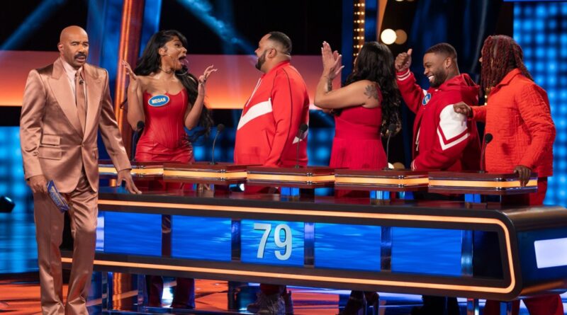 Megan Thee Stallion’s Spicy ‘Celebrity Family Feud’ Answer Had a Shocked Steve Harvey Looking For a Lifeline