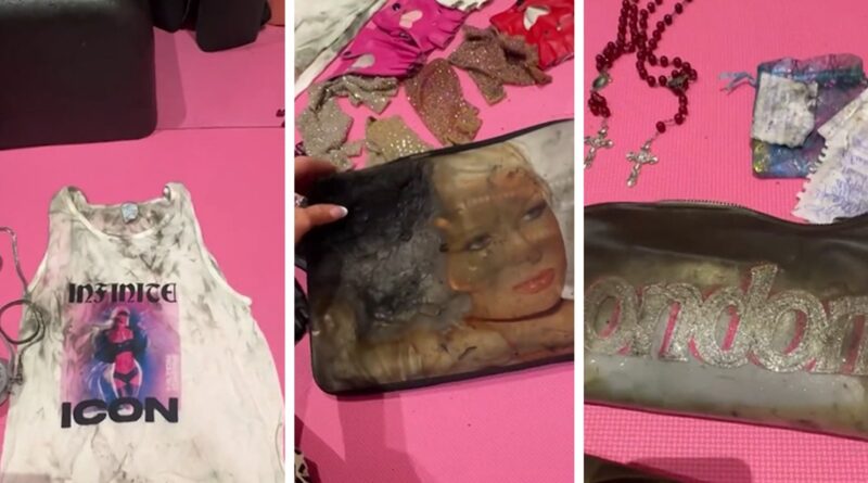 Paris Hilton Documents Charred Personal Items After Trailer Fire