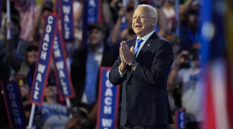 Tim Walz brings small-town gusto to DNC stage