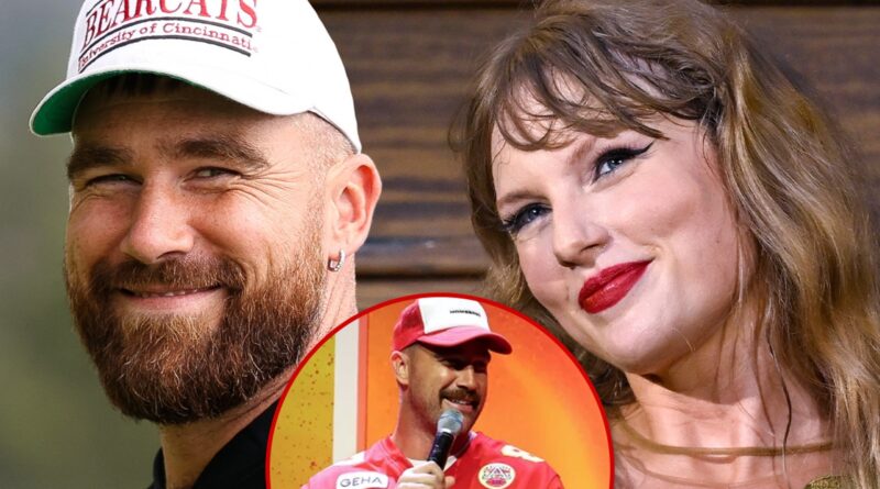 Travis Kelce Quips About Love For Taylor Swift At Chiefs Event