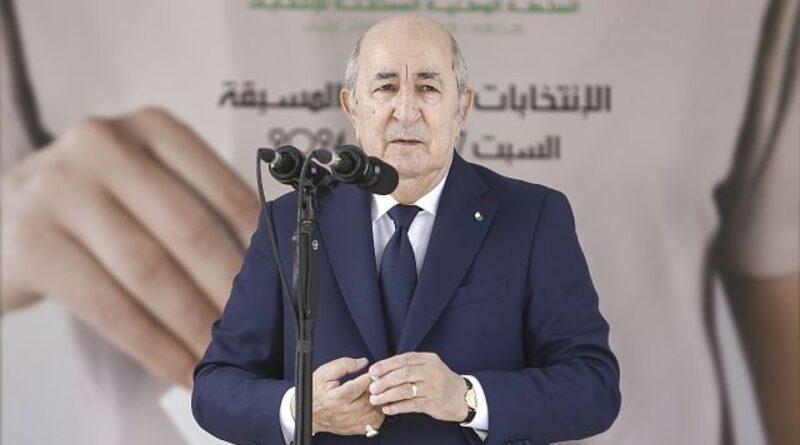 Algeria’s incumbent president Tebboune votes