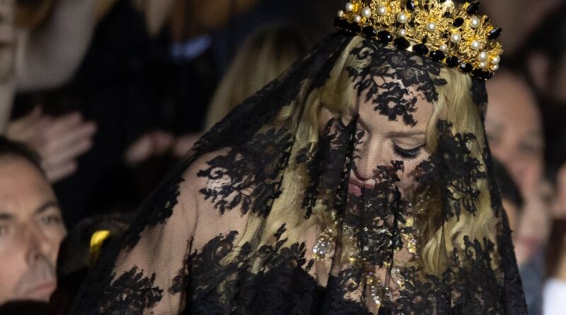 Madonna Makes Veiled Entrance to Dolce & Gabbana Show Referencing Her ’90s Style at Milan Fashion Week